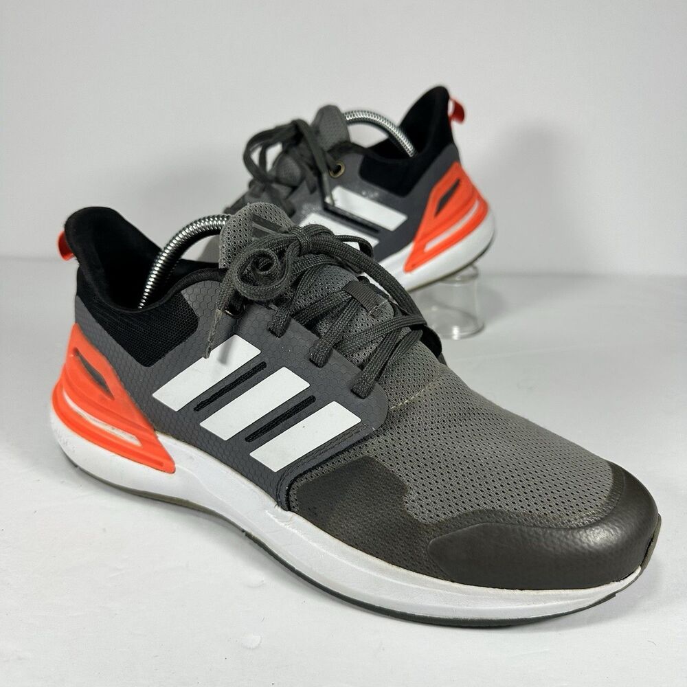 Adidas EQ21 Run Shoes Grey Orange Men's Size 7 HP6130 Running Sneakers
